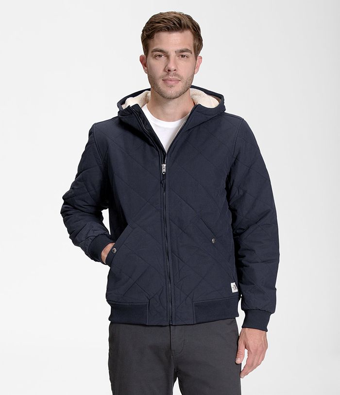 The North Face Winterjas Heren Cuchillo Insulated Full Rits Hoodie RLBN63520 - Donkerblauw